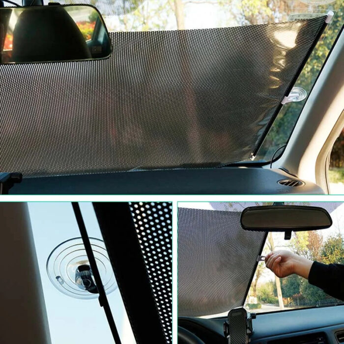 Universal Car Window Sunshade - Retractable Roller Blinds - Image 5