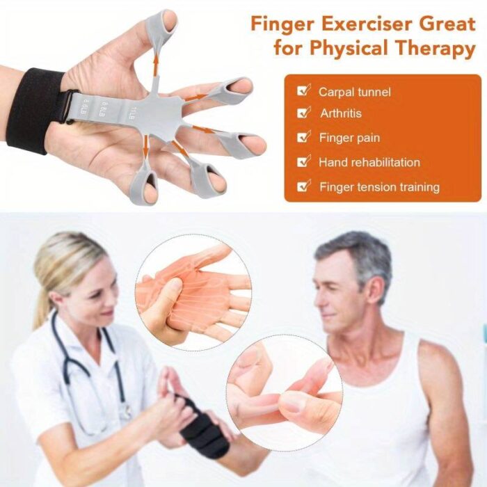 Silicone 5-Finger Trainer for Strength and Recovery - Image 3