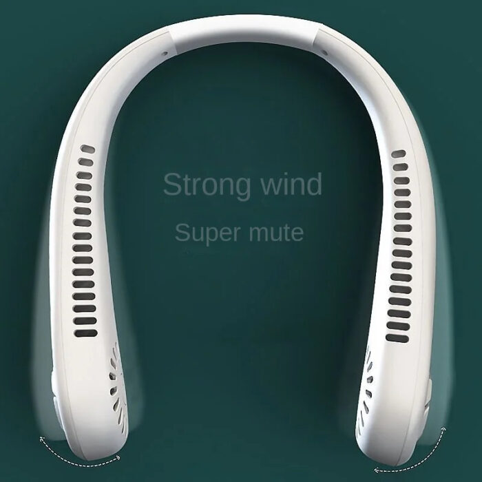 Portable Rechargeable Bladeless Neck Fan - 3 Speeds - Image 2