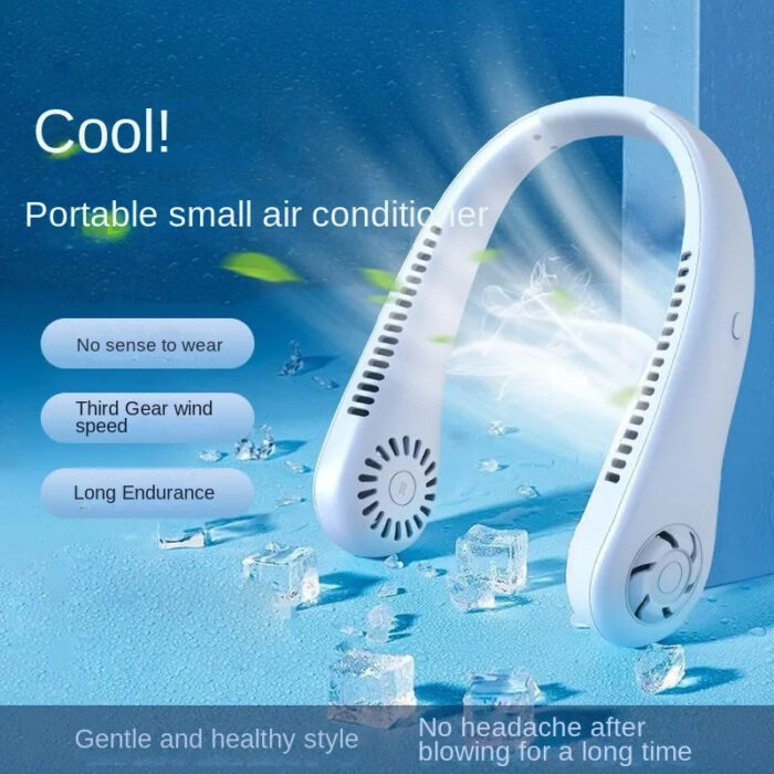 Portable Rechargeable Bladeless Neck Fan - 3 Speeds